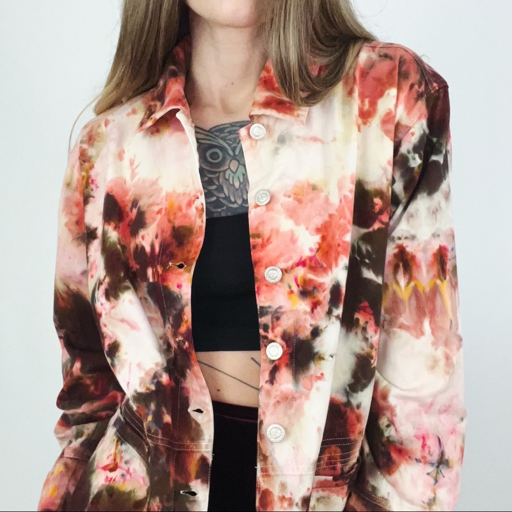 Vintage Hand-Dyed Button-Front Jacket | Size S